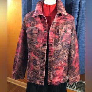 Sara Isabella Textured Floral Button-Up Jacket